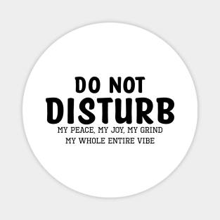 Do not Disturb my peace my joy my grind my whole entire vibe Magnet